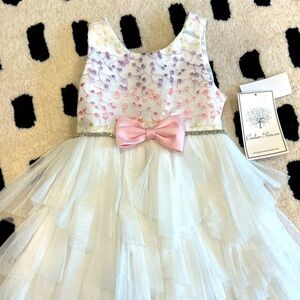 Couture Princess Dress - 2T | white, pink, purple, yellow